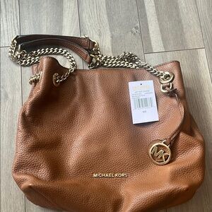 Michael Kors Brown Leather Shoulder/crossbody Bag